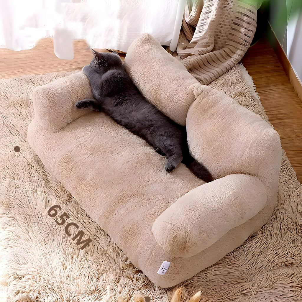 Canapé peluche pour chat