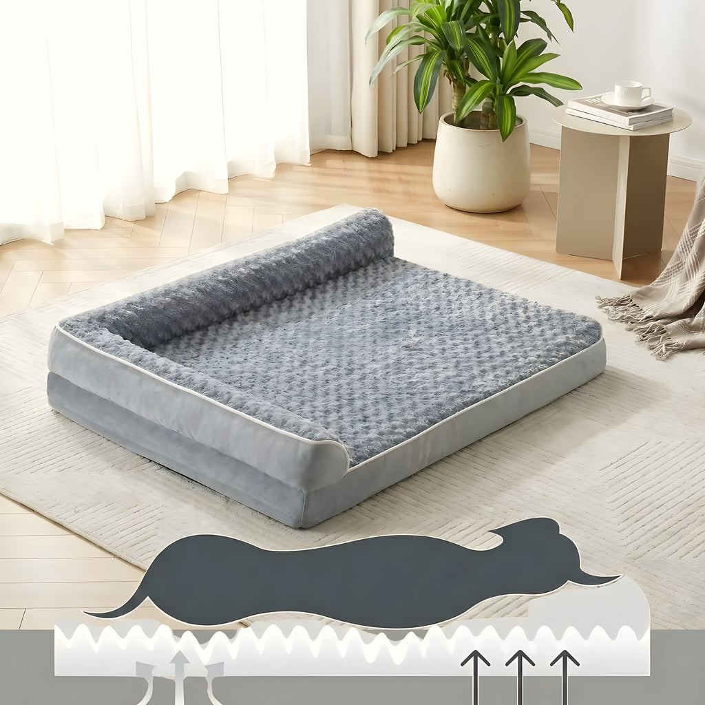 Lit orthopédique XXL gris clair pour chien jusqu'à 50 kg