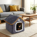 Maison pliable grise pour mini chien