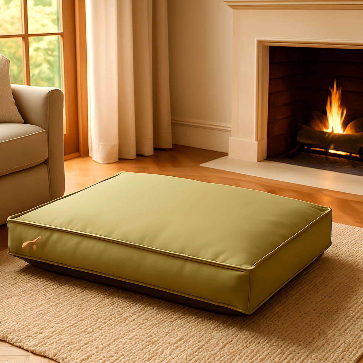 Matelas imperméable en simili cuir pour chien